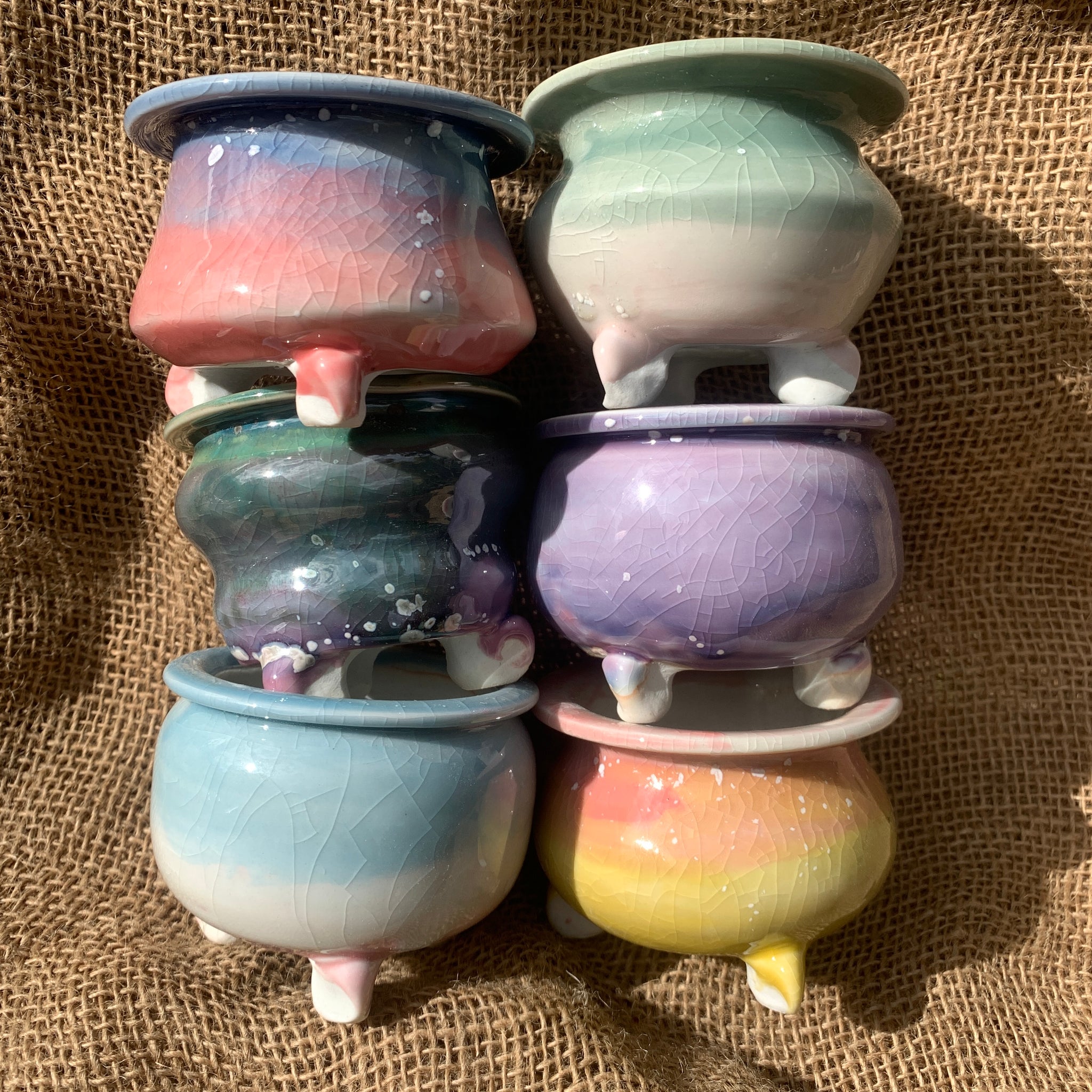 Rainbow Pots 景德镇手工彩虹花盆